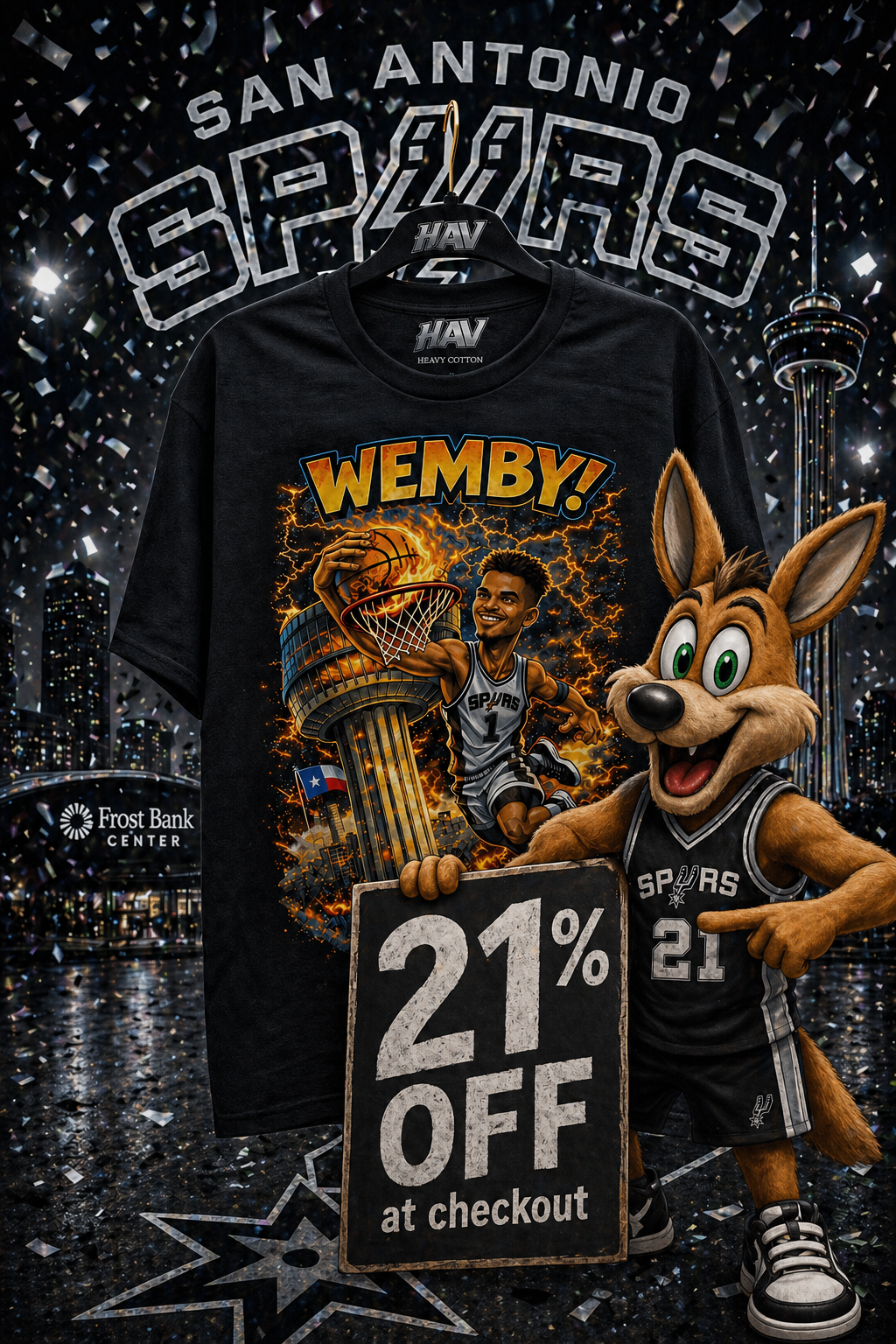 Victor Wembanyama WEMBY Spurs 2026 playoff graphic shirt